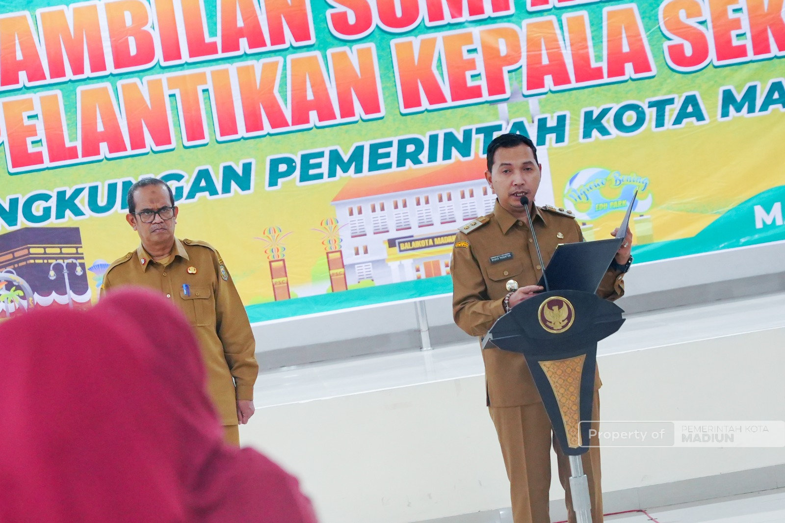 Resmi Lantik Kepala Sekolah, Plt Wali Kota Madiun Tekankan Integritas dan Penguatan Mutu Pendidikan