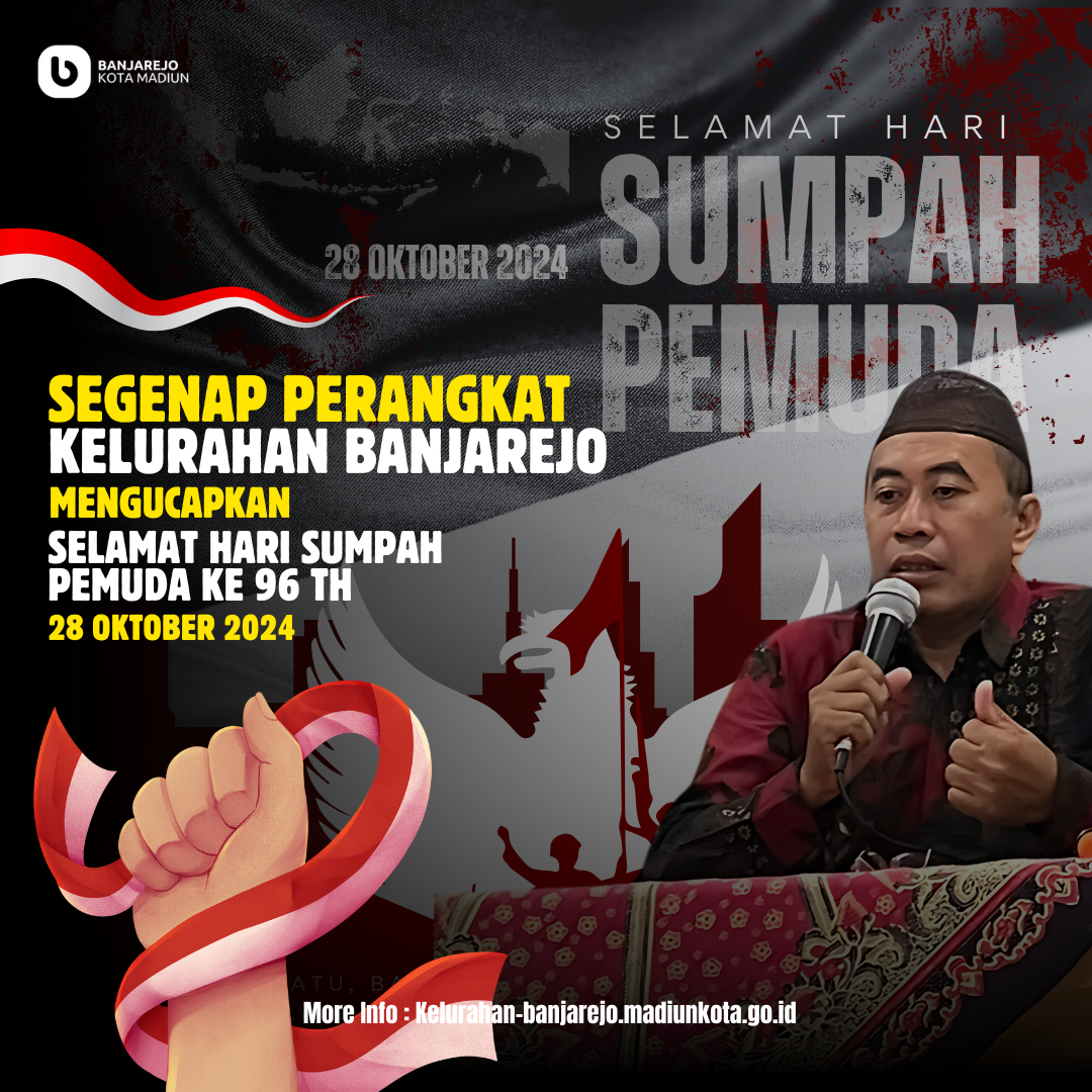 Ucapan Selamat Hari Sumpah Pemuda ke-96 untuk Perangkat Kelurahan Banjarejo