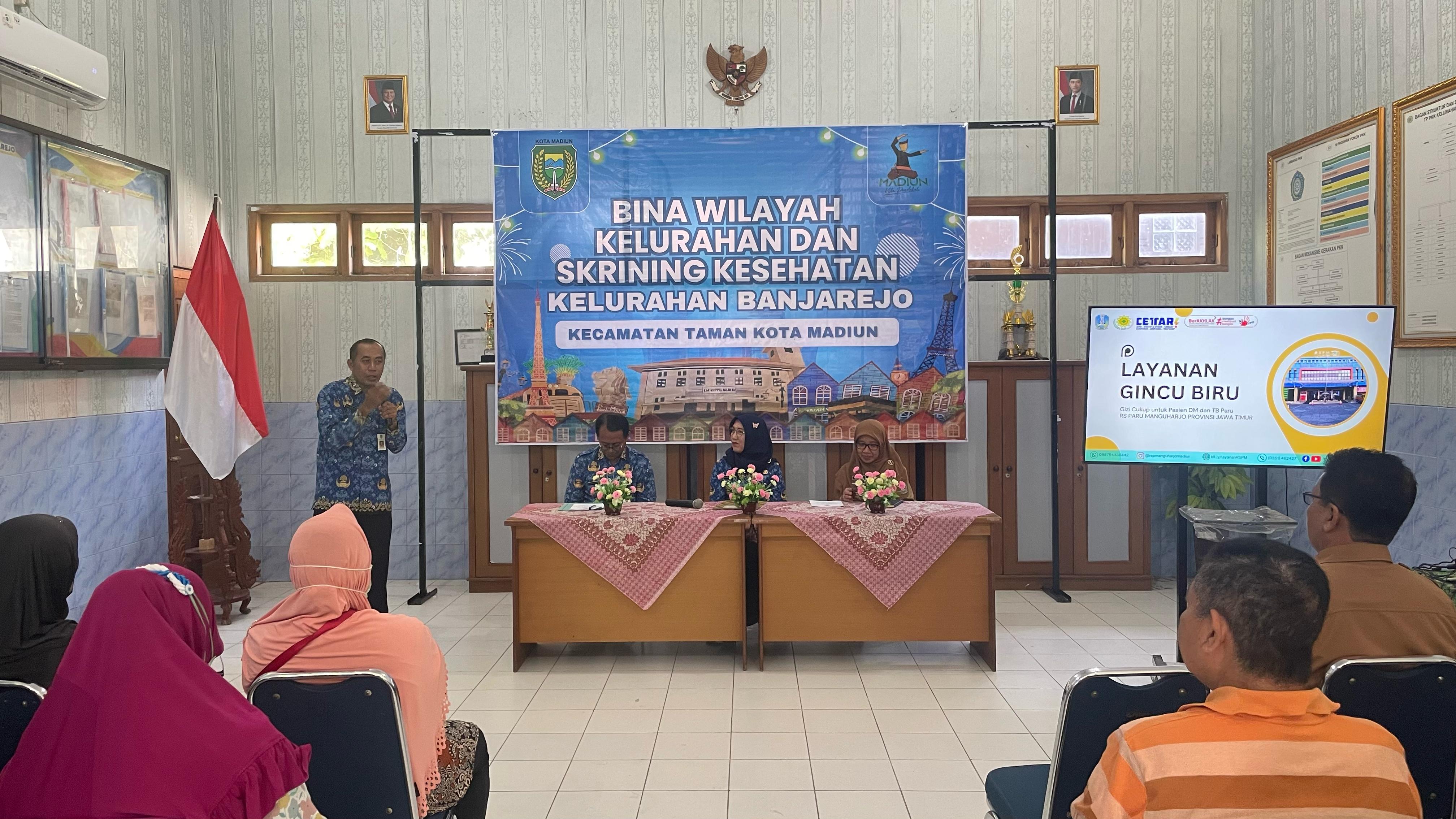 Kelurahan Banjarejo Gelar Kegiatan Bina Wilayah dan Skrining Kesehatan Bersama Dinas Kesehatan Kota Madiun